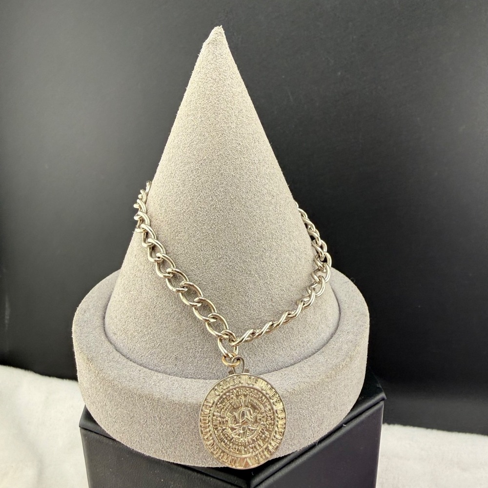 Vintage Job’s Daughters Charm Bracelet Silver Tone 1967 Medallion 6.5in